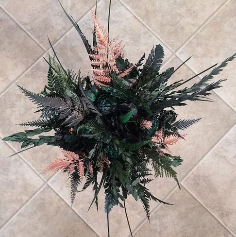 Preserved Real Ferns Dried Fern Tips Stems Wedding Garlands Home Decorations Bouquets Flower Arrangements Wall Hanging Dried (White)(10 Stems) in Kuwait