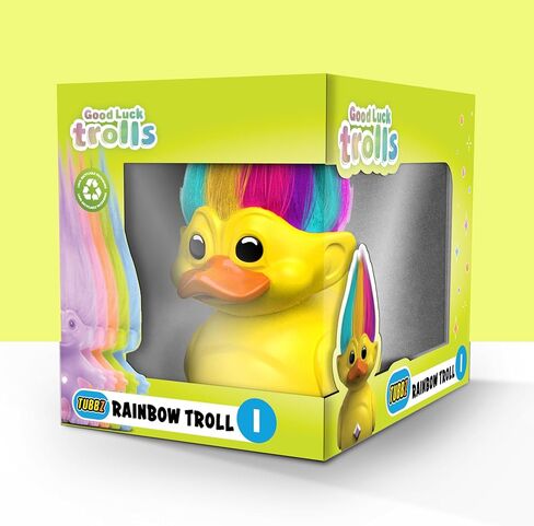 TUBBZ Boxed Edition Rainbow Troll Collectible Vinyl Rubber Duck Figure - Official Trolls Merchandise - Fantasy Nostalgia Movies, TV & Games in Kuwait