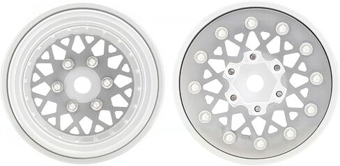 4PCS Deep Dish Grade 5 Titanium Wheel Face 1.0 Inch Beadlock Wheels Hubs for 1/24 Axial SCX24 TRX4M FCX24 Redcat Ascent-18 HPI Venture18 1/18 RC Crawler Car Upgrade Parts in Saudi Arabia