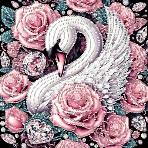 Tontut 5D Diamond Art Painting Kit, Pink Unicorn Animal Horse DIY Diamond Art Adult Set Mosaic Crafts, Suitable for Home, Office Wall Decoration, can be Packaged as Gifts for Friends in Kuwait