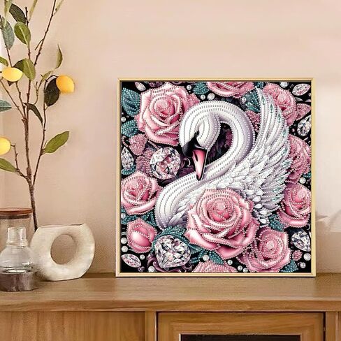 Tontut 5D Diamond Art Painting Kit, Pink Unicorn Animal Horse DIY Diamond Art Adult Set Mosaic Crafts, Suitable for Home, Office Wall Decoration, can be Packaged as Gifts for Friends in Kuwait