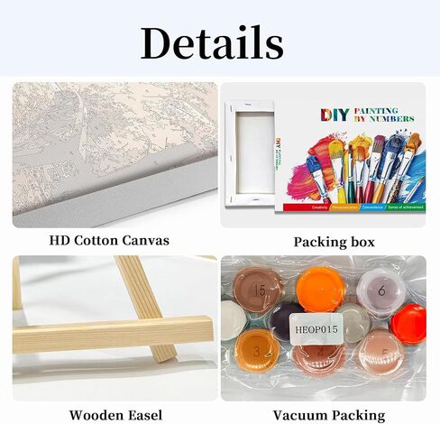 HeeBenor Framed Paint by Numbers Kit for Adults, Flowers Paint by Number with Easel, DIY Floral Acrylic Oil Painting Kit, Adult Paint by Number Kits Framed Canvas for Home Decor 8x12 Inch in Kuwait