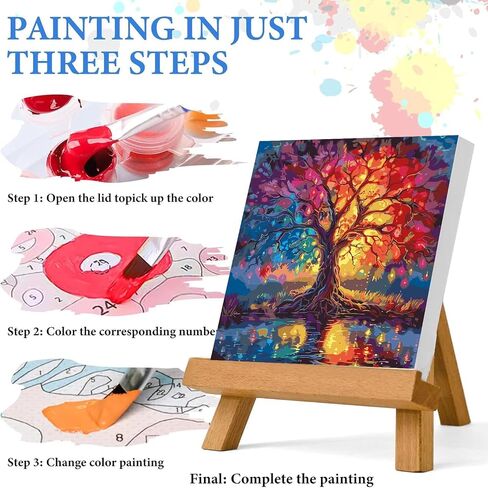 mrpwnle Sunset Paint by Numbers Kit for Adults Beginner, Landscape Adult Paint by Number Kits on Canvas, DIY Acrylic Watercolor Oil Paint by Number for Adults for Home Decor Gift 16x20 Inch in Saudi Arabia
