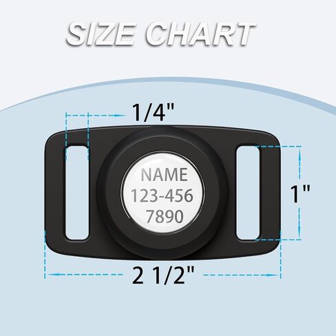 IP68 Waterproof AirTag Dog Collar Holder for Apple Airtag, Dog Tag Personalized for Pet ID, Visible Airtag Holder for Air Tag Pet Collar Holder Within 1 Inch in Saudi Arabia
