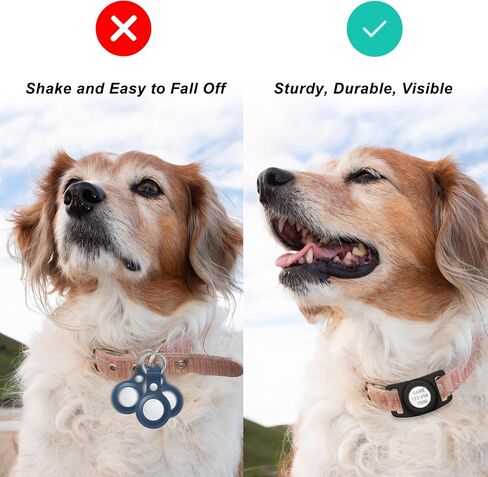 IP68 Waterproof AirTag Dog Collar Holder for Apple Airtag, Dog Tag Personalized for Pet ID, Visible Airtag Holder for Air Tag Pet Collar Holder Within 1 Inch in Saudi Arabia