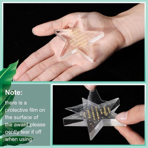 24 Pcs Employee Appreciation Awards for Coworker Acrylic Thank You Gifts Trophy Be Proud of The Work You Do Prizes for Colleague Retirement Farewell Motivational Gift (Pentagram) in Saudi Arabia
