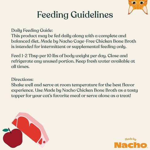 Made by Nacho Bone Broth Cat Food Topper for Hydration and Picky Eaters - Add Protein and Flavor to Your Dry Cat Food – Supports Optimal Nutrition, Digestion, Skin & Coat (11 oz. (Pack of 4), Beef) in Saudi Arabia