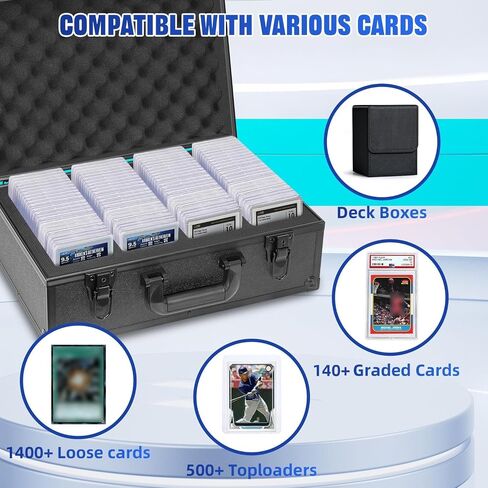 Graded Card Storage Box, Trading Card Case for PSA Graded Cards, Sports Card Storage Boxes as PSA Card Holder, Baseball Card Case, Slab Case, PSA Card Case Fits PSA, CSG, BGS & Top Loaders in Saudi Arabia