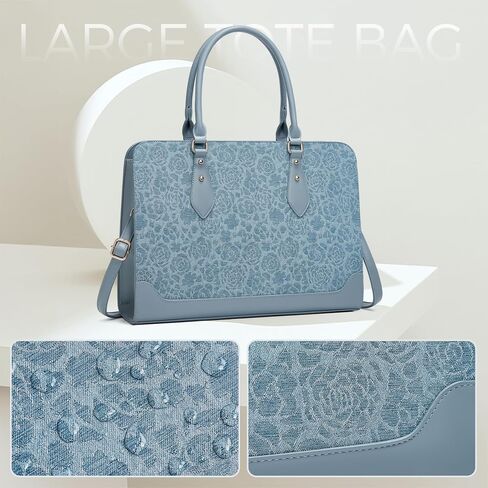 Laptop Bag for Women 15.6 Inch Work Tote Bag for Women,Leather Computer Bags Waterproof Tote Professional Briefcase,Large Capacity Business Office Bag for Work in Saudi Arabia