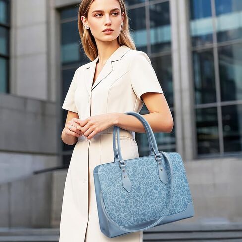 Laptop Bag for Women 15.6 Inch Work Tote Bag for Women,Leather Computer Bags Waterproof Tote Professional Briefcase,Large Capacity Business Office Bag for Work in Saudi Arabia