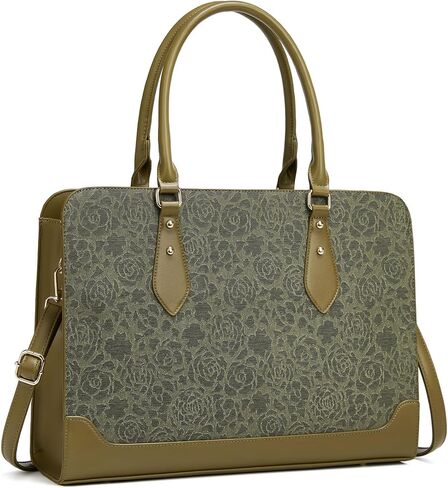 Laptop Bag for Women 15.6 Inch Work Tote Bag for Women,Leather Computer Bags Waterproof Tote Professional Briefcase,Large Capacity Business Office Bag for Work in Saudi Arabia