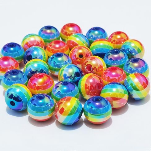 Qingxii Decorr مجموعة مختلطة لامعة AB لون أكريليك خرز متعدد الأوجه DIY خرز هيرباند أساور حرفية الزينة (ألوان مختلطة) in Kuwait