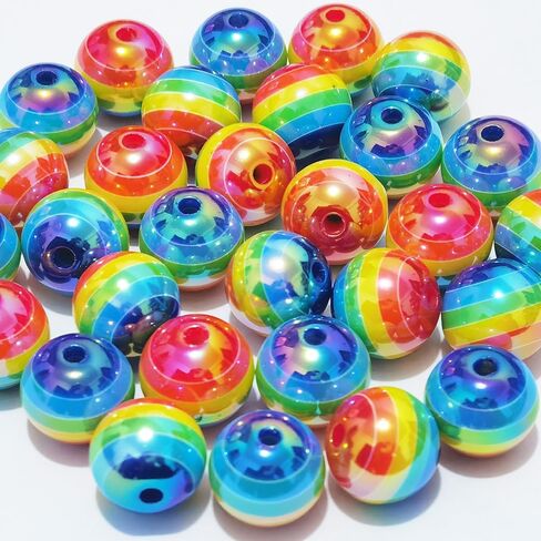 Qingxii Decorr مجموعة مختلطة لامعة AB لون أكريليك خرز متعدد الأوجه DIY خرز هيرباند أساور حرفية الزينة (ألوان مختلطة) in Kuwait