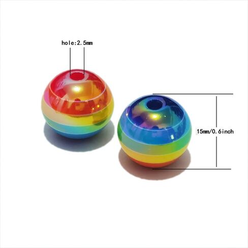 Qingxii Decorr مجموعة مختلطة لامعة AB لون أكريليك خرز متعدد الأوجه DIY خرز هيرباند أساور حرفية الزينة (ألوان مختلطة) in Kuwait