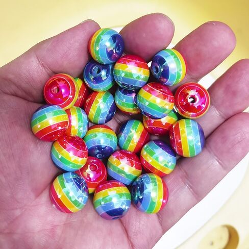 Qingxii Decorr مجموعة مختلطة لامعة AB لون أكريليك خرز متعدد الأوجه DIY خرز هيرباند أساور حرفية الزينة (ألوان مختلطة) in Kuwait