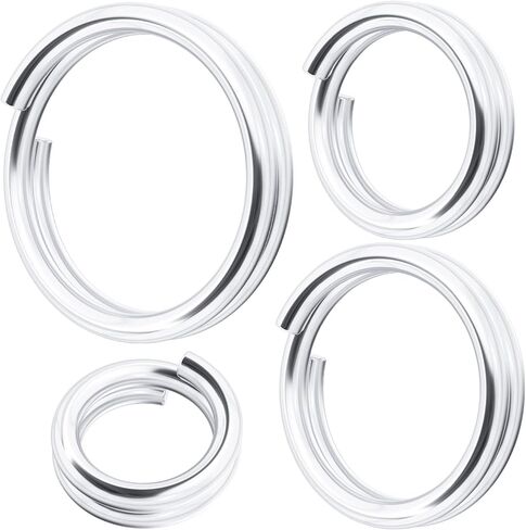 4 Pcs 925 Sterling Silver Split Jump Ring, Small Open Connector Jump Rings, Split Rings for Bracelet, Necklace, Jewelry Findings, Key Rings - 4/5/6/8mm in Saudi Arabia