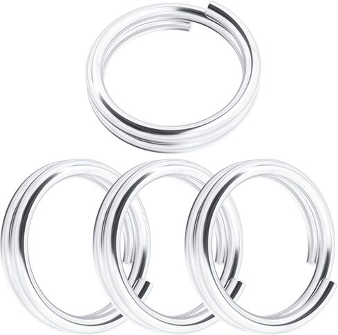 4 Pcs 925 Sterling Silver Split Jump Ring, Small Open Connector Jump Rings, Split Rings for Bracelet, Necklace, Jewelry Findings, Key Rings - 4/5/6/8mm in Saudi Arabia