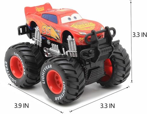 Movie Cars 3, Tow Mater Toy, Lightning McQueen Toys, Jackson Storm, 1:55 Die-cast Toy Car Big Wheel Buggy (Mater and McQueen) in Saudi Arabia
