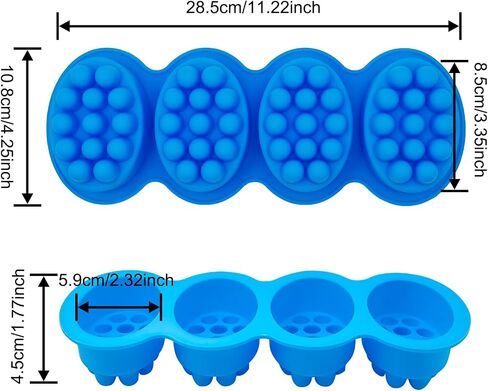 4 Pcs Flower Soap Molds Rose Silicone Molds Cake Molds Floral Chocolate Mold Set for Home Handmade DIY Candle Baking Tray Bars Wax Melts Tool in Saudi Arabia