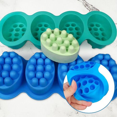 4 Pcs Flower Soap Molds Rose Silicone Molds Cake Molds Floral Chocolate Mold Set for Home Handmade DIY Candle Baking Tray Bars Wax Melts Tool in Saudi Arabia