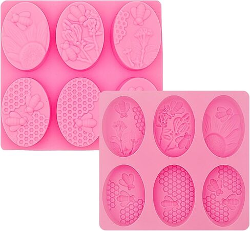 4 Pcs Flower Soap Molds Rose Silicone Molds Cake Molds Floral Chocolate Mold Set for Home Handmade DIY Candle Baking Tray Bars Wax Melts Tool in Saudi Arabia