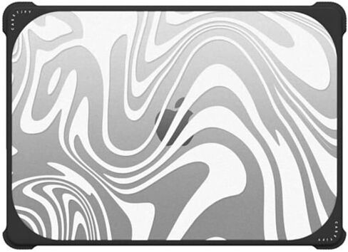 حافظة CASETiFY Bounce MacBook Pro 14 بوصة (2021/2023) [تصميم زاوية حماية معززة/فتحات تهوية/قبضة مضادة للانزلاق] - أسود شفاف in Saudi Arabia