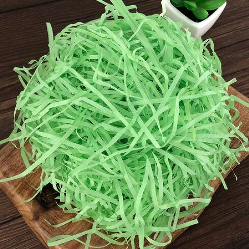 Zhzrche Raffia Paper Paper Paper Filler Easter Easter for Gift Box Basking ملء اللوازم هدايا عيد الفصح ، متعدد الألوان (أخضر) in Kuwait