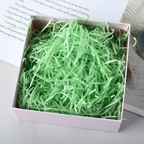 Zhzrche Raffia Paper Paper Paper Filler Easter Easter for Gift Box Basking ملء اللوازم هدايا عيد الفصح ، متعدد الألوان (أخضر) in Kuwait