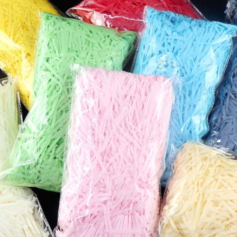 Zhzrche Raffia Paper Paper Paper Filler Easter Easter for Gift Box Basking ملء اللوازم هدايا عيد الفصح ، متعدد الألوان (أخضر) in Kuwait