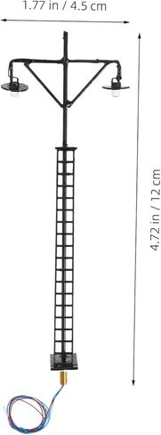 2pcs Miniature Railroad Signal Light Models Durable Abs and Metal Traffic Lamps for Sand Table Layout Lifelike Warm Glow for Train Scenery and Model Accessories in Kuwait