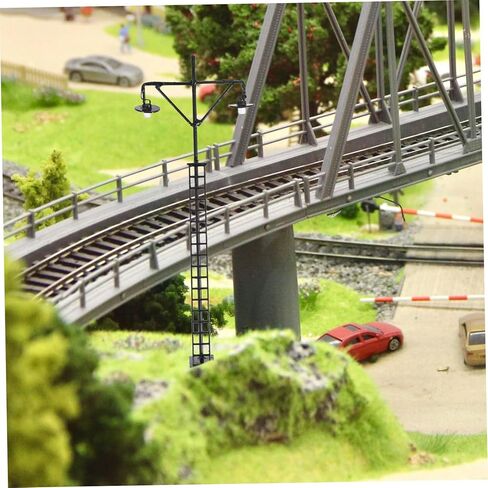 2pcs Miniature Railroad Signal Light Models Durable Abs and Metal Traffic Lamps for Sand Table Layout Lifelike Warm Glow for Train Scenery and Model Accessories in Kuwait