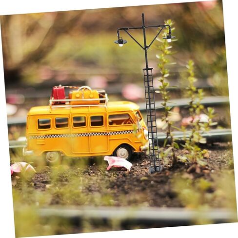 2pcs Miniature Railroad Signal Light Models Durable Abs and Metal Traffic Lamps for Sand Table Layout Lifelike Warm Glow for Train Scenery and Model Accessories in Kuwait