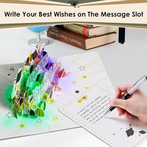 بطاقة عيد الميلاد الموسيقية، بطاقات تهنئة هدية عيد الميلاد ثلاثية الأبعاد مع الضوء والموسيقى، مدفأة الإضاءة LED بطاقة شجرة عيد الميلاد للنساء والرجال والأطفال والزوج والزوجة وعطلة عيد الميلاد in Kuwait