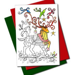 Art Eclect Colling Christmas Cards للبالغين ، 10 بطاقات ، 10 مظاريف ملونة مشمولة (عيد الميلاد A2/10)