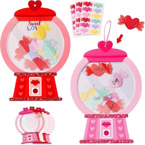 Watinc Mother’s Gumball Machine Kits ، 20Pack DIY شاكرين شاكرين لآلة اللثة ، الحلقات المعلقة مع بطاقات الحلوى ، ديكور التقدير الحلو للأنشطة الفنية للفصول الدراسية المدرسية