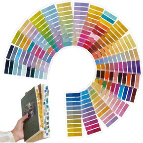ReliThick 8000 Pcs annotation tabs Sticky Tabs for Books Transparent Sticky Notes Multi Colored Writable Page Markers Book Flags Strip for Annotating Reading Supplies Bookish Gift(Gradient Color)