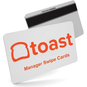 25 Toast POS Manager Swipe Cards + 1 Credit Card Reader Cleaning Cards.