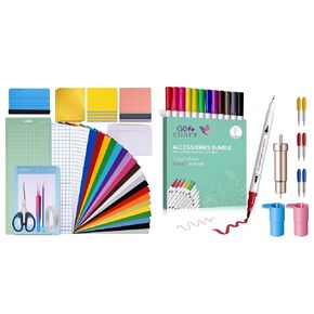 GO2CRAFT 70Pcs Accessories Bundle for Cricut Joy & 21Pcs Perfect Draw Then Cut Tools