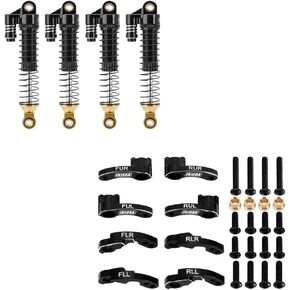 INJORA Brass & Aluminium 59mm Oil Damper Shocks and CNC Aluminum Shock Flex Blades for TRX4M 1/18 RC Crawler Upgrade