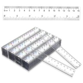 150 PCS حاكم بلاستيكي صافي حاكم صغير 6 بوصة الحاكم 6 بوصات مع بوصة و centimeters مرنة الحكام على التوالي