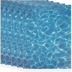 Garneck 5pcs Artificial Water Effect Sheet Self Adhesive Realistic Stream Pattern for Sand Table Model Decoration Miniature River Scenery DIY Accessories Easy Installation for Home Decor