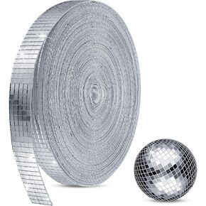 Satinior 3000 PCS Disco Ball Mirror Tiles Self -Latherfors للحرف اليدوية 5 × 5 ملم ملصقات الكرة الديسكو الصغيرة مربعة البلاط الفسيفس