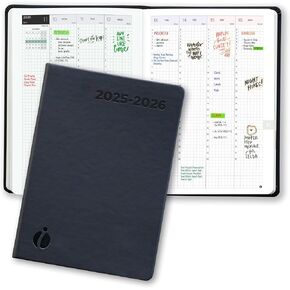 Hourly Academic Planner 2025-2026 – 24-Hour Planner with Weekly & Monthly Time Slots – Hardcover Appointment Book for Students & Professionals – Minimalist Japanese Design – June 2025 to July 2026 (6x8.5)