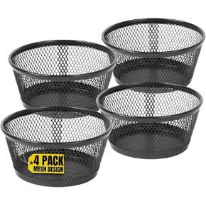 1 inTheOffice Mesh Paper Clinder ، 4 Pack ، Black