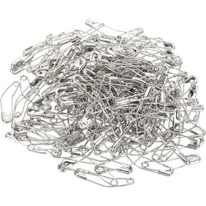 yokive 200 pcs دبابيس أمان منحنية ، دبابيس خياطة اللحف المطلية بالنيكل | تثبيت الملابس ، كبيرة لصياغة ، خياطة اللحف ، الحياكة ، الخياطة (نغمة فضية ، 2.24 بوصة)