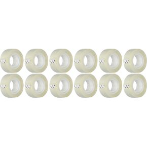 Business Source All-Purpose Transparent Glossy Tape (43575) (Pack of 12)
