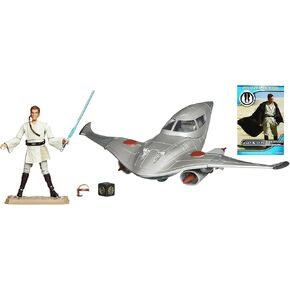 Star Wars Naboo Royal Fighter Vehicle with Obi-Wan Kenobi Figure 4 Inches