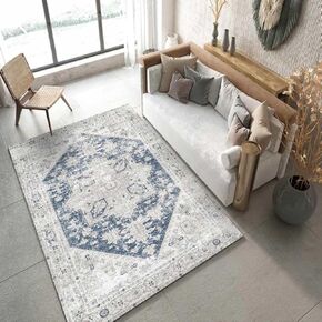 48“x60 x 0.24" Desk Rug for Rolling Chair On Hardwood, Office Rugs for Rolling Chair Mat for Hardwood Floor, Imitation Cashmere Low Pile Computer Desk Rug for Tile