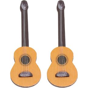 Toyvian 2 PCS Miniature Guitar Miniature Model Mani Musical Musical Layout Props الحلي الخشبية لغرفة الموسيقى المصغرة ديكور المنزل
