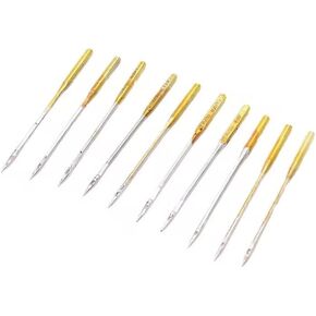 10Pcs Silver Sewing Machine Needles,Big Eye Sewing Machine Home Sewing Machine Needles Sewing Macine Size 16 Sewing Notions and Supplies，Machine Needles